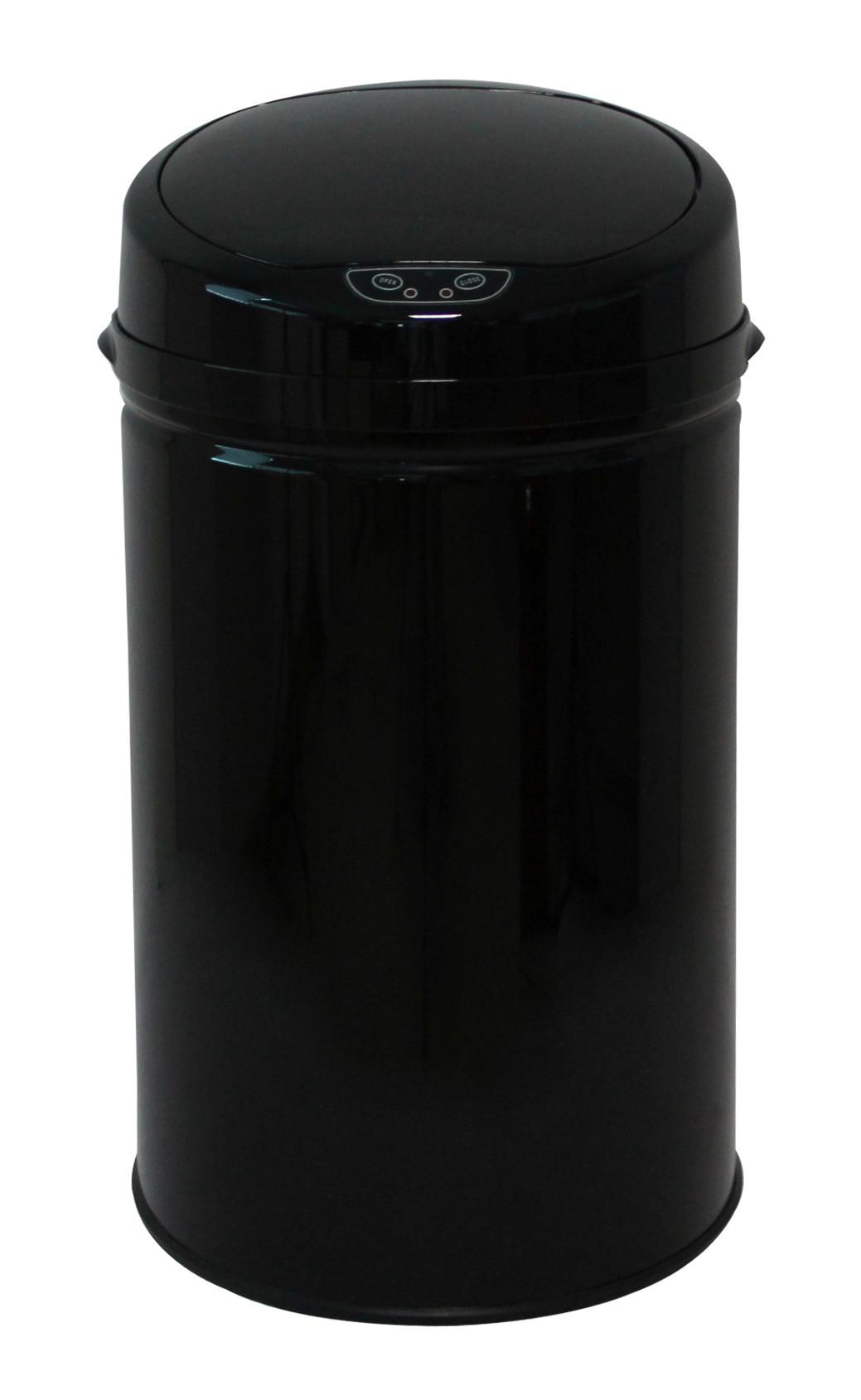 Koš Za Smeti Sensor, Črna, 30 L - črna, Trend, kovina/umetna masa (31/31/61,5cm) - Echtwerk