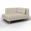 RECAMIERE FANNY - gråbrun/naturfärgad, Modern, trä/textil (154/55/73cm) - Bessagi Home