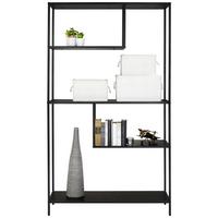 Regal in Schwarz - Schwarz, MODERN, Holzwerkstoff/Metall (100/178/33cm) - Mömax