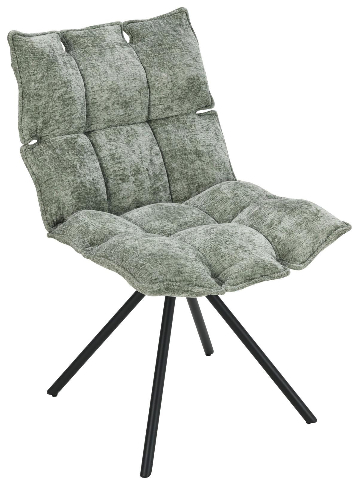 Stuhl Carla Mintgrün - Schwarz/Mintgrün, Trend, Holz/Textil (57/86/66cm) - Mömax