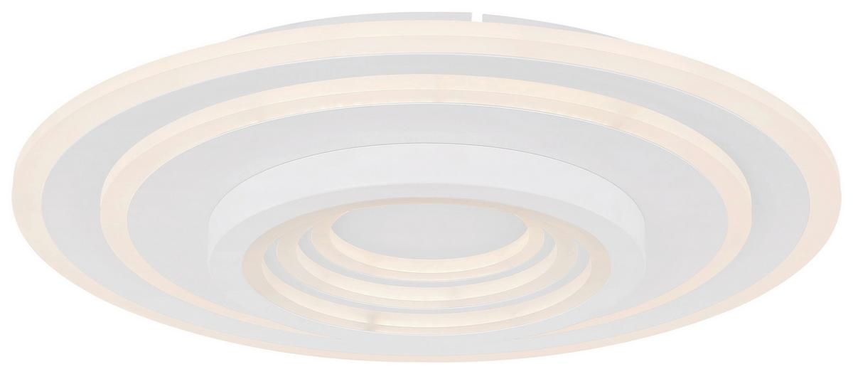 Stropna Led-svetilka Bafur, S Sijalko - bela, Design, kovina/umetna masa (49,5/7cm) - Globo