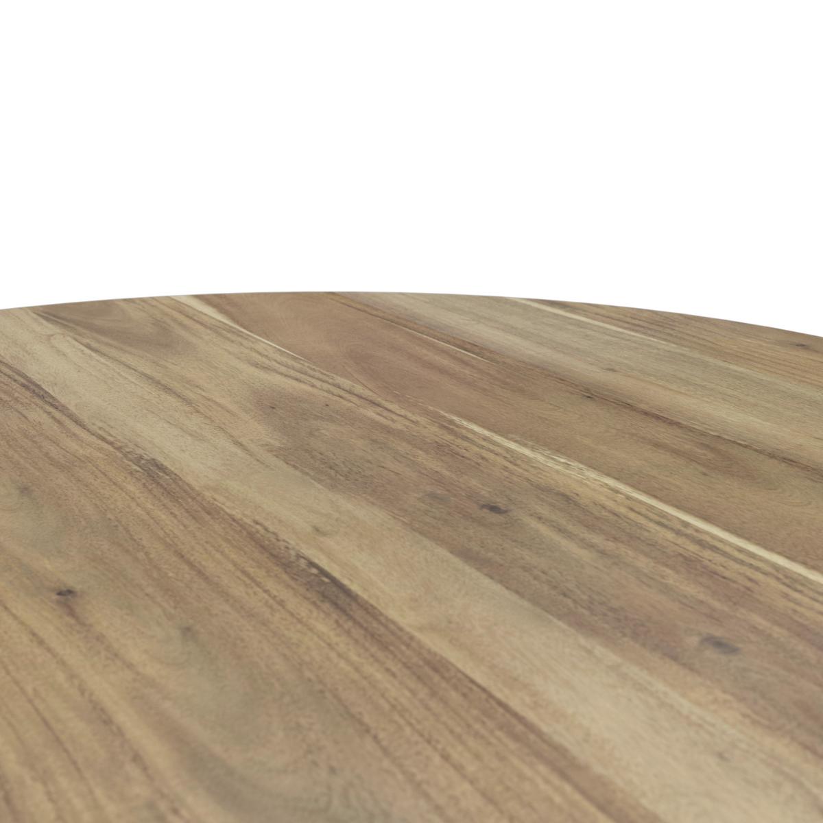 Esstisch rund Allegra in Holz Akazie massiv Ø ca. 120 cm - Akaziefarben, MODERN, Holz (120/76cm) - Bessagi Home