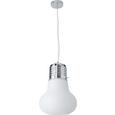 Hängeleuchte max. 60 Watt 'Alicia' - Chromfarben, MODERN, Glas/Metall (30/120cm) - Bessagi Home Hängeleuchte max. 60 Watt 'Alicia' - Chromfarben, MODERN, Glas/Metall (30/120cm) - Bessagi Home
