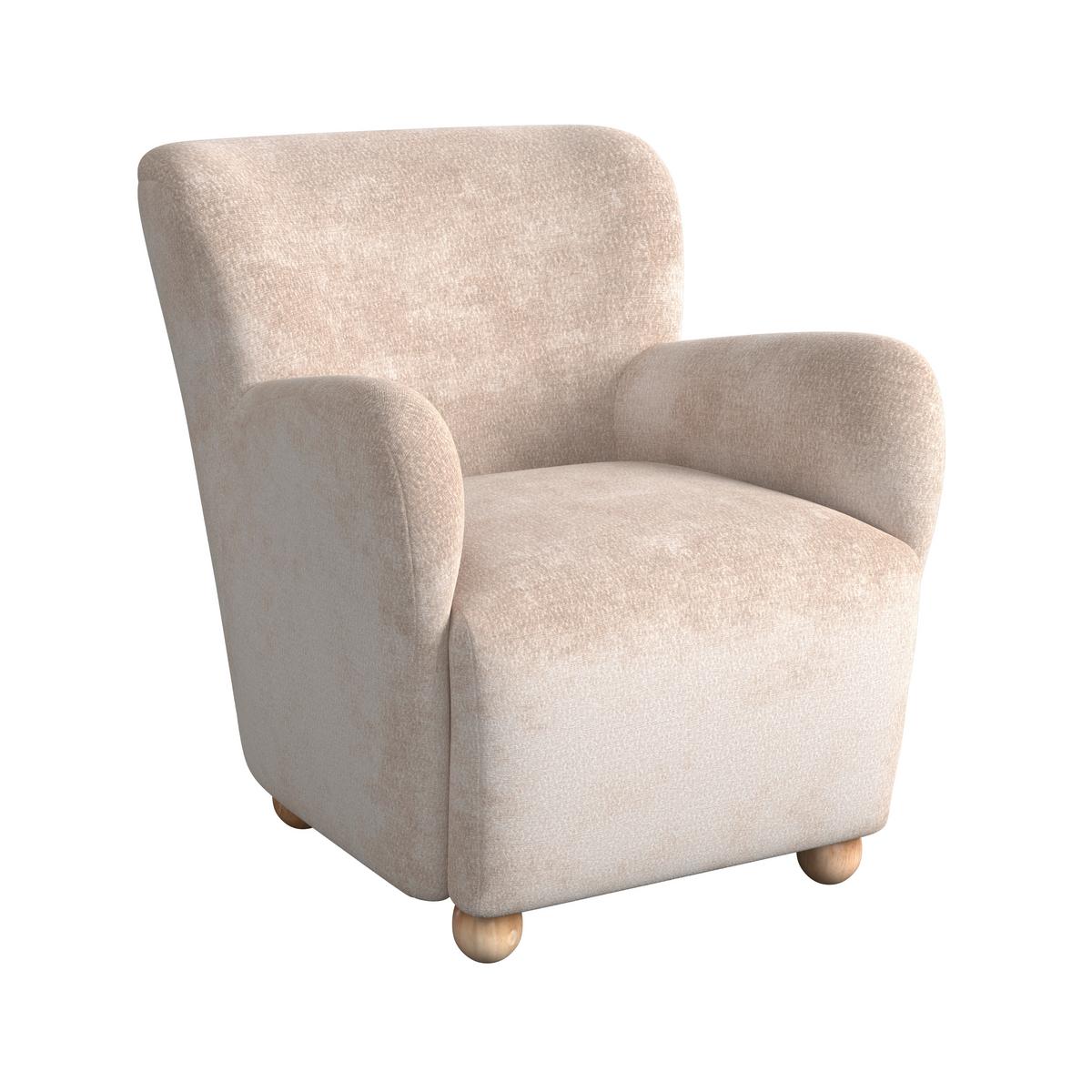 Sessel Lea Chenille Beige - Beige/Naturfarben, MODERN, Holz/Textil (76/85/84cm)