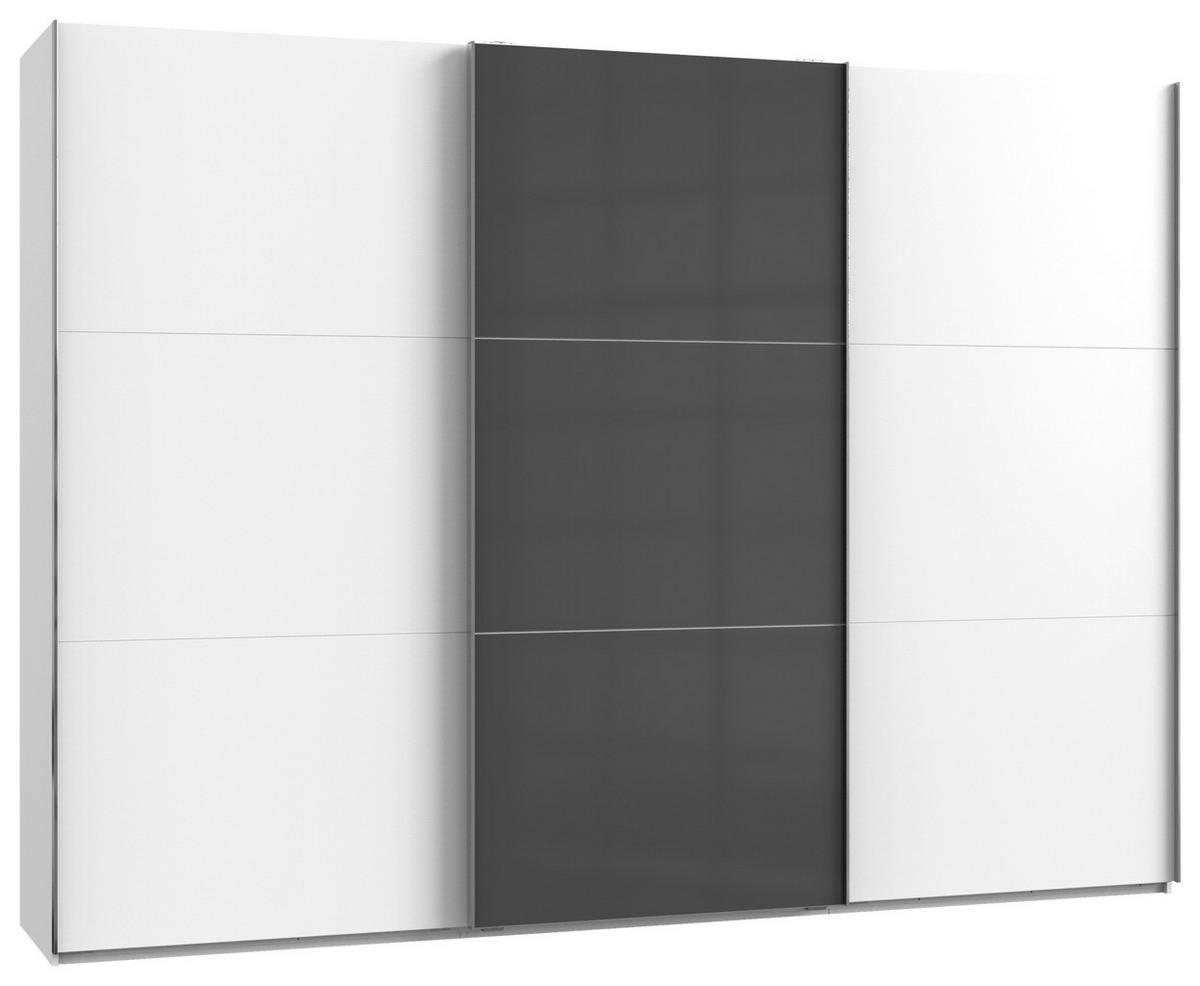 Ormar S Kliznim Vratima Level 36c - bijela/siva, Moderno, drvni materijal (300/216/65cm) - Modern Living