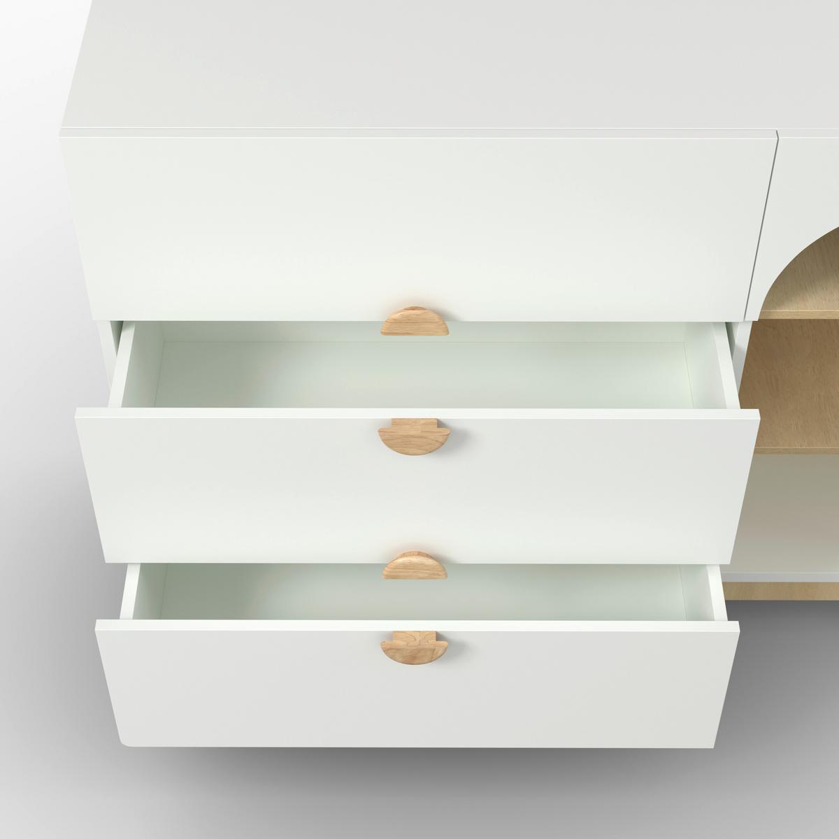 Kinderregal Enny Weiß/Buchefarben - Buchefarben/Weiß, MODERN, Holz/Holzwerkstoff (118/95/39cm) - Bessagi Kids