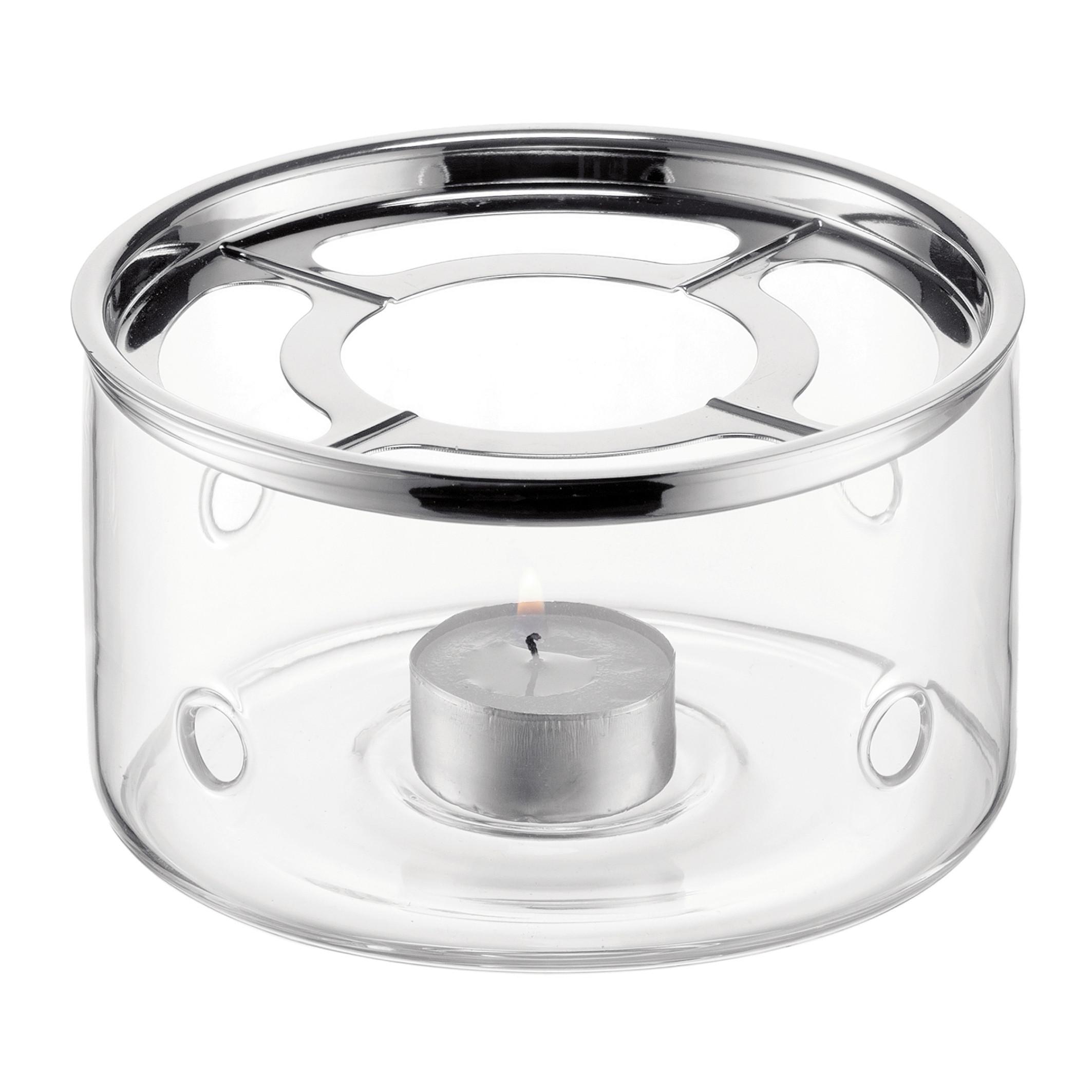 Stövchen Bodum-Bistro Chromfarben/Klar - Chromfarben, KONVENTIONELL, Glas (14/8/14cm) - Bodum
