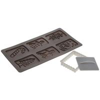 Backset Christmas Fable Grau, 3-teilig - Grau, KONVENTIONELL, Kunststoff - Modern Living