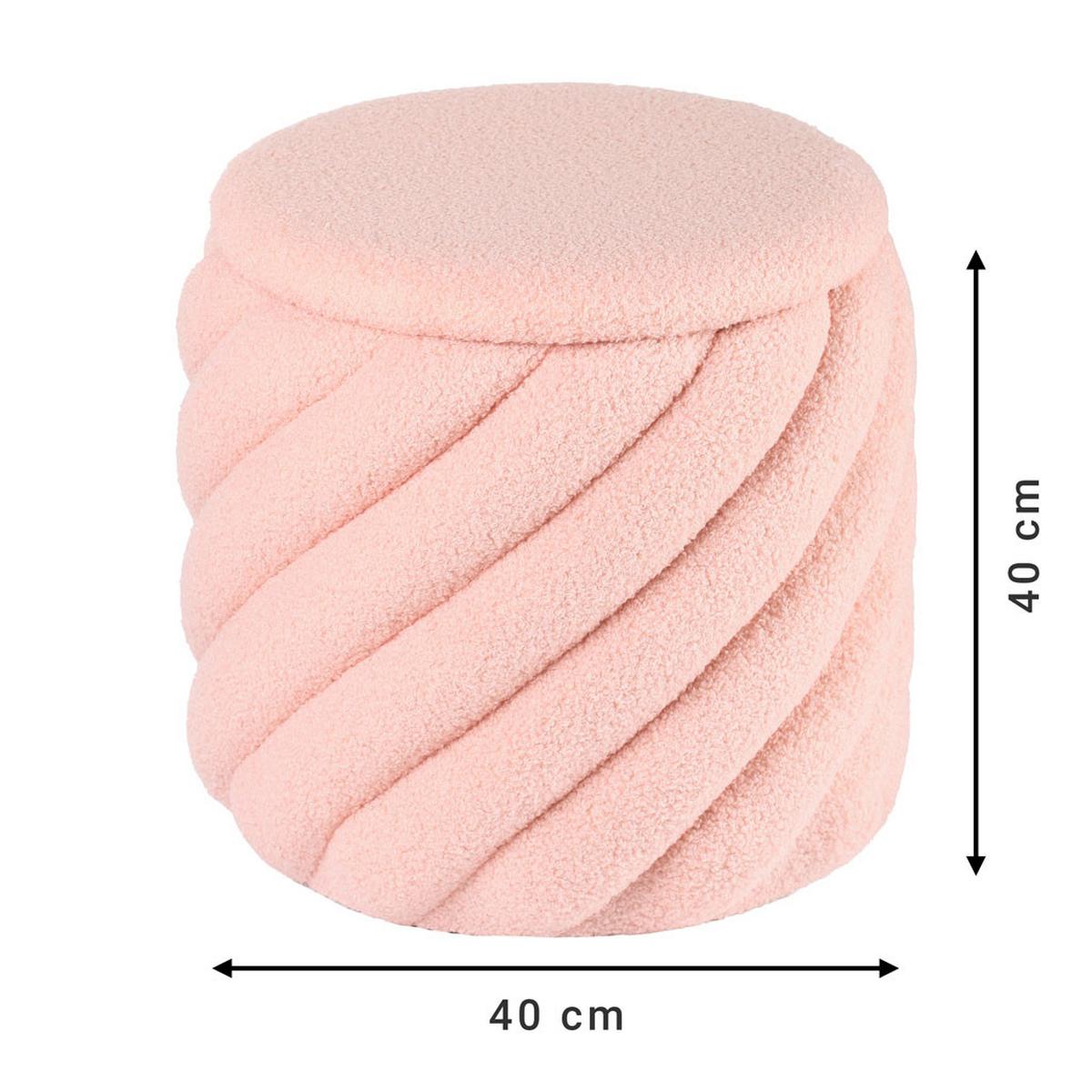 Ülőke Rózsaszín Deho - rózsaszín, Modern, faalapú anyag/textil (40/40cm)