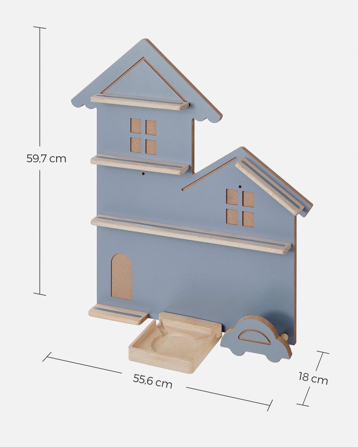 Kinderregal in Grau MDF ca. 55,8x60x18 cm - Grau, MODERN, Holz/Holzwerkstoff (55,8/60/18cm) - MID.YOU