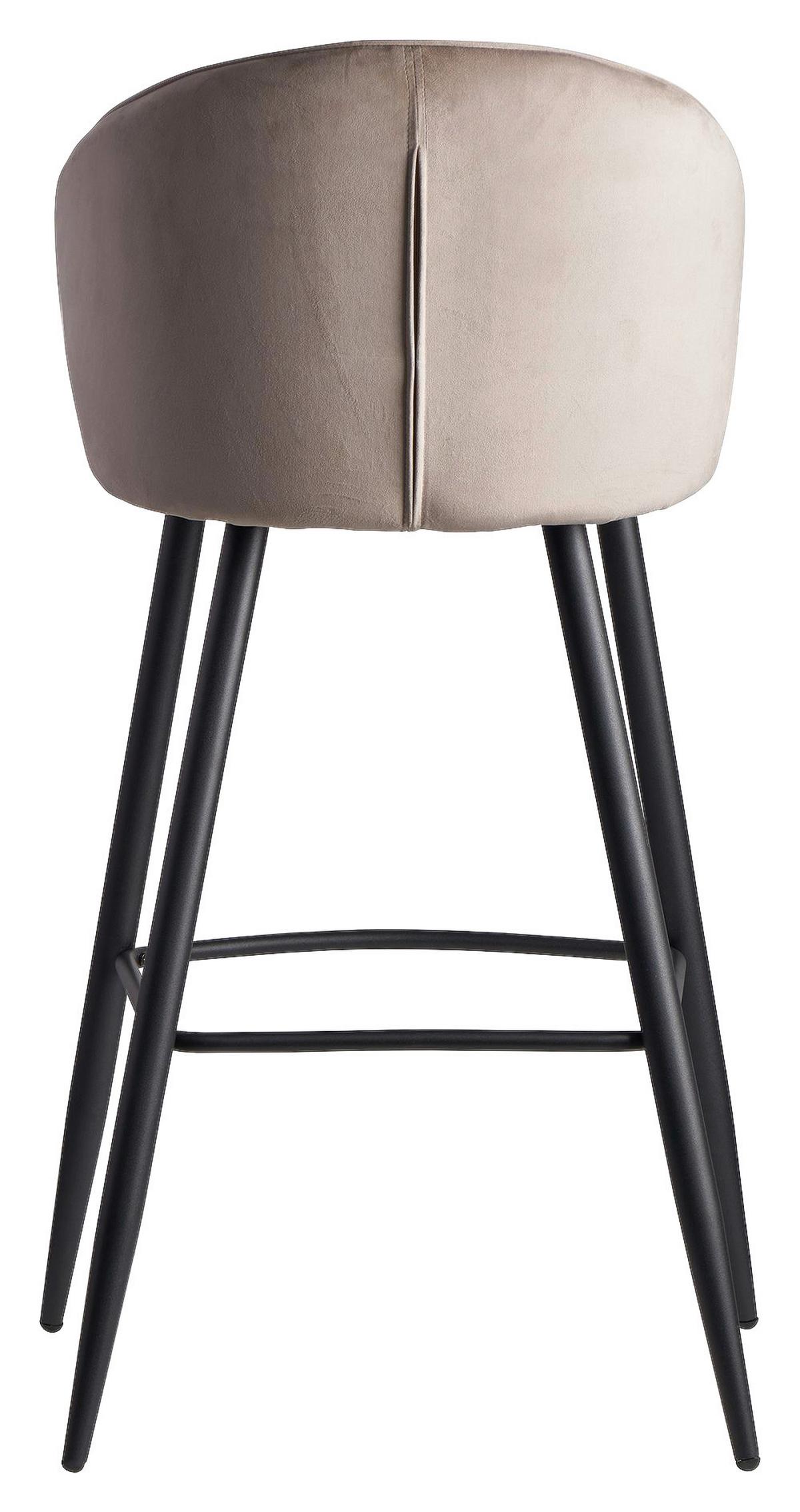 Barski Stol Wohnling - črna/bež, Moderno, kovina/tekstil (56/102,5/52,5cm) - MID.YOU