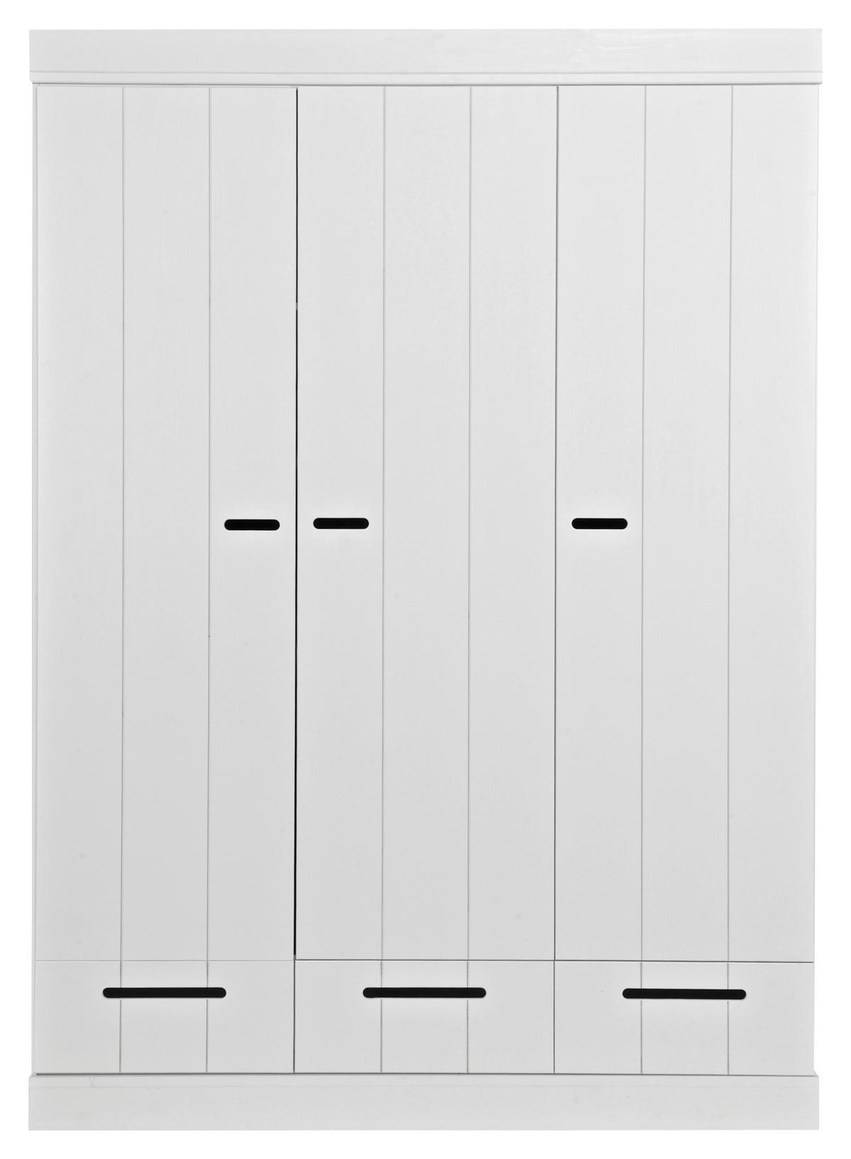 Drehtürenschrank Connect Weiß - Weiß, Design, Holz (140/195/53cm) - Livetastic
