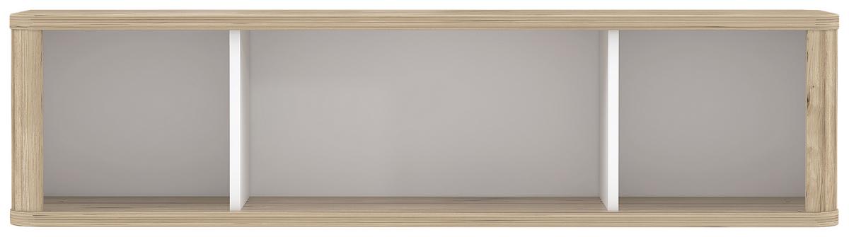 Stenski Regal Tess, Bela, Barva Hrasta - barve hrasta/bela, Konvencionalno, leseni material (120/30,4/25,8cm) - Xora