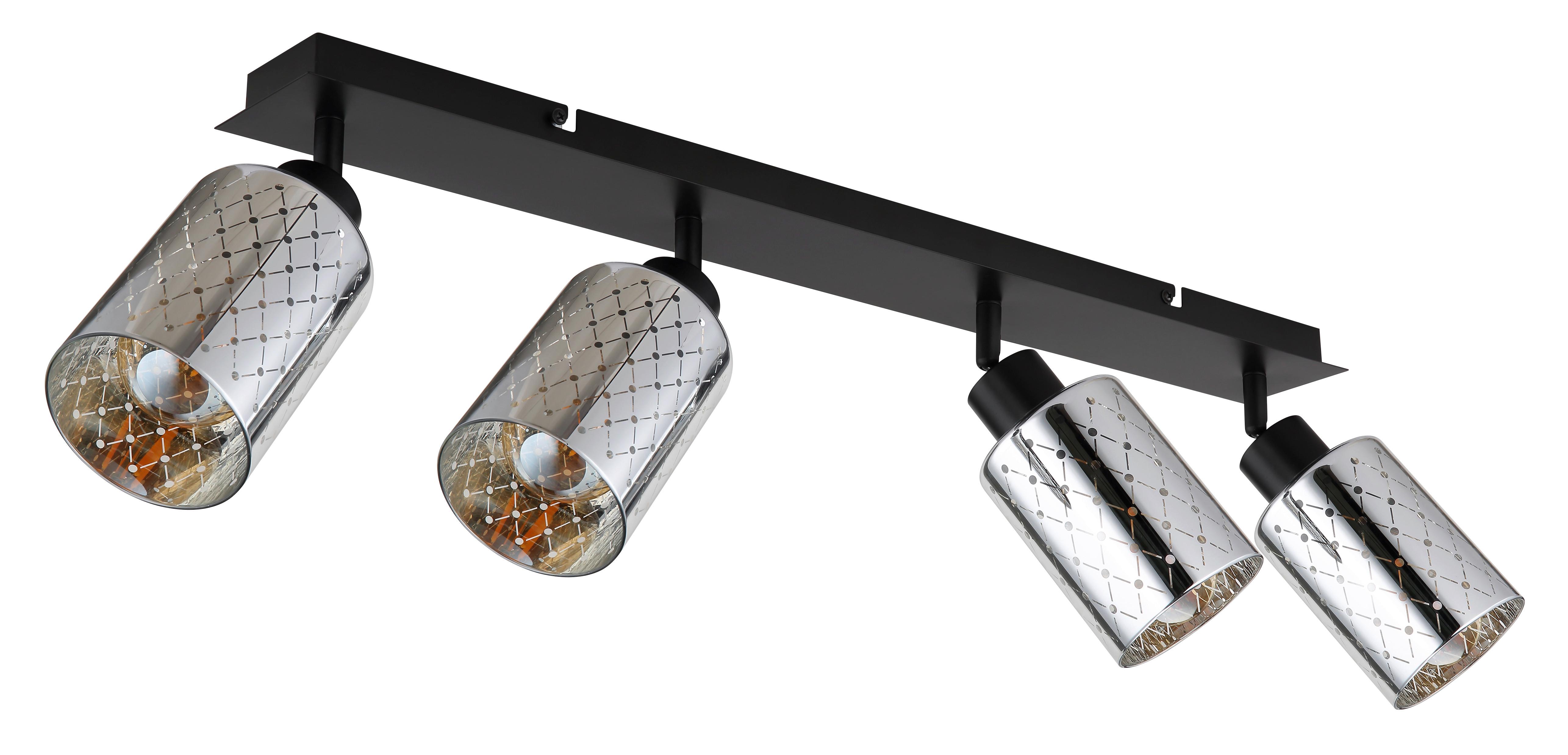 STRAHLER 54316-4  ALONSO - Klar/Chromfarben, Basics, Glas/Metall (86/9/22cm) - Globo