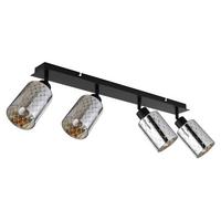 STRAHLER 54316-4  ALONSO - Klar/Chromfarben, Basics, Glas/Metall (86/9/22cm) - Globo