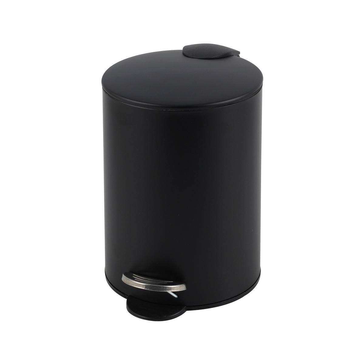 Kosmetikeimer Noah in Schwarz ca. 3l - Schwarz, MODERN, Kunststoff/Metall (16,8/24,5cm) - Mömax