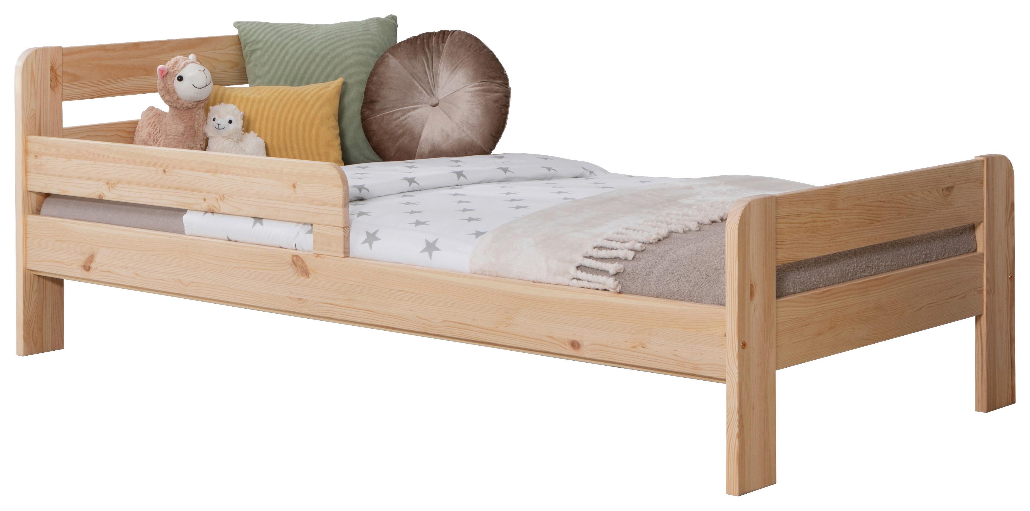 Bett Bennet mit Matratze ca. 120x200 cm Kiefer Natur - Naturfarben, MODERN, Holz/Textil (90/200cm) - MID.YOU