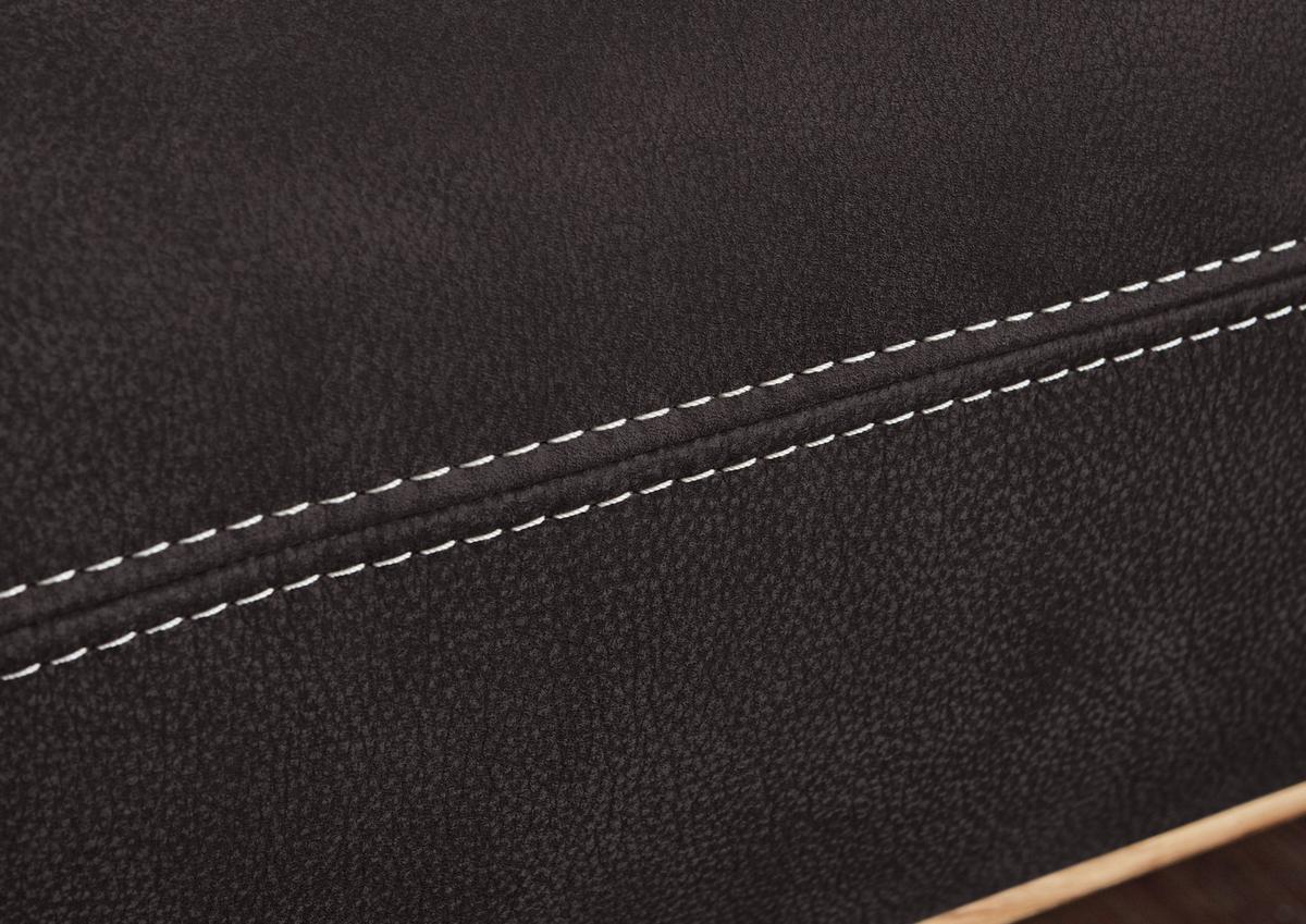 Wohnlandschaft Erling Dunkelbraun - Beige/Dunkelbraun, MODERN, Leder/Metall (322/89/187cm) - Premium Living