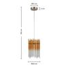 HÄNGELEUCHTE STAB - Champagner/Transparent, MODERN, Glas/Kunststoff (20/20/150cm)