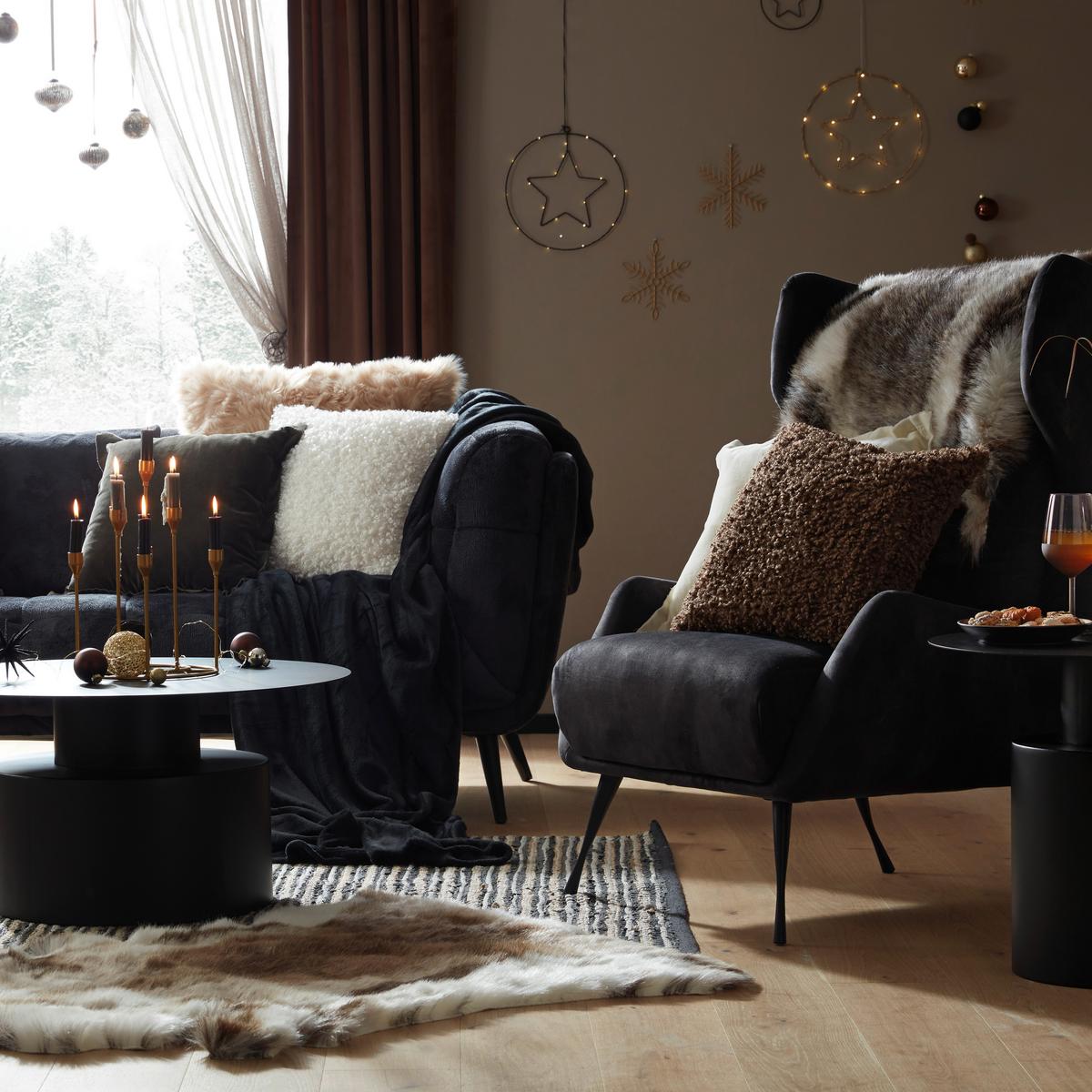 Függődísz Starlight - fekete/aranyszínű, fém (30cm) - Modern Living
