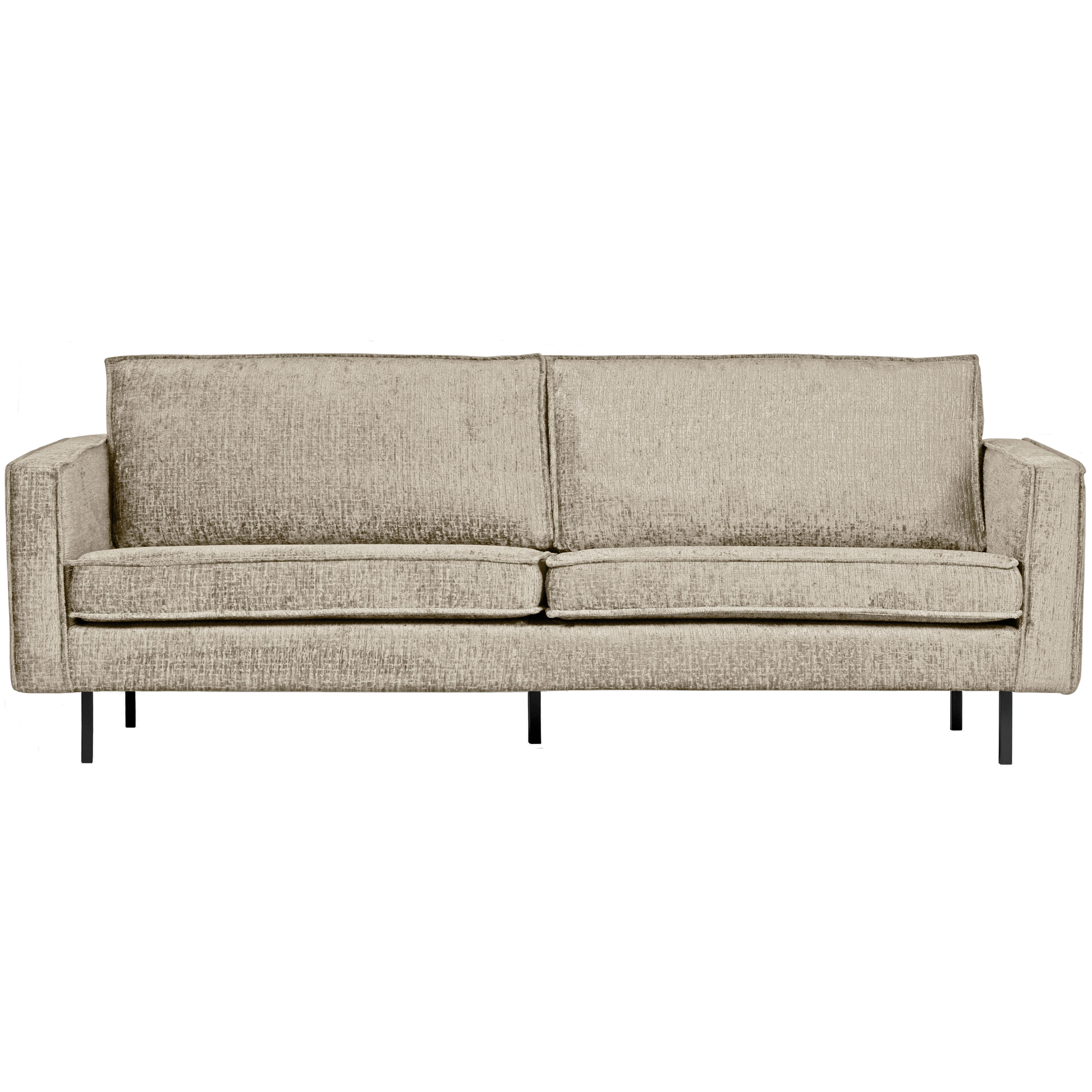 2,5-Sitzer Sofa Rodeo Naturfarben B: 190cm - Schwarz/Naturfarben, Design, Textil/Metall (190/85/86cm) - Livetastic
