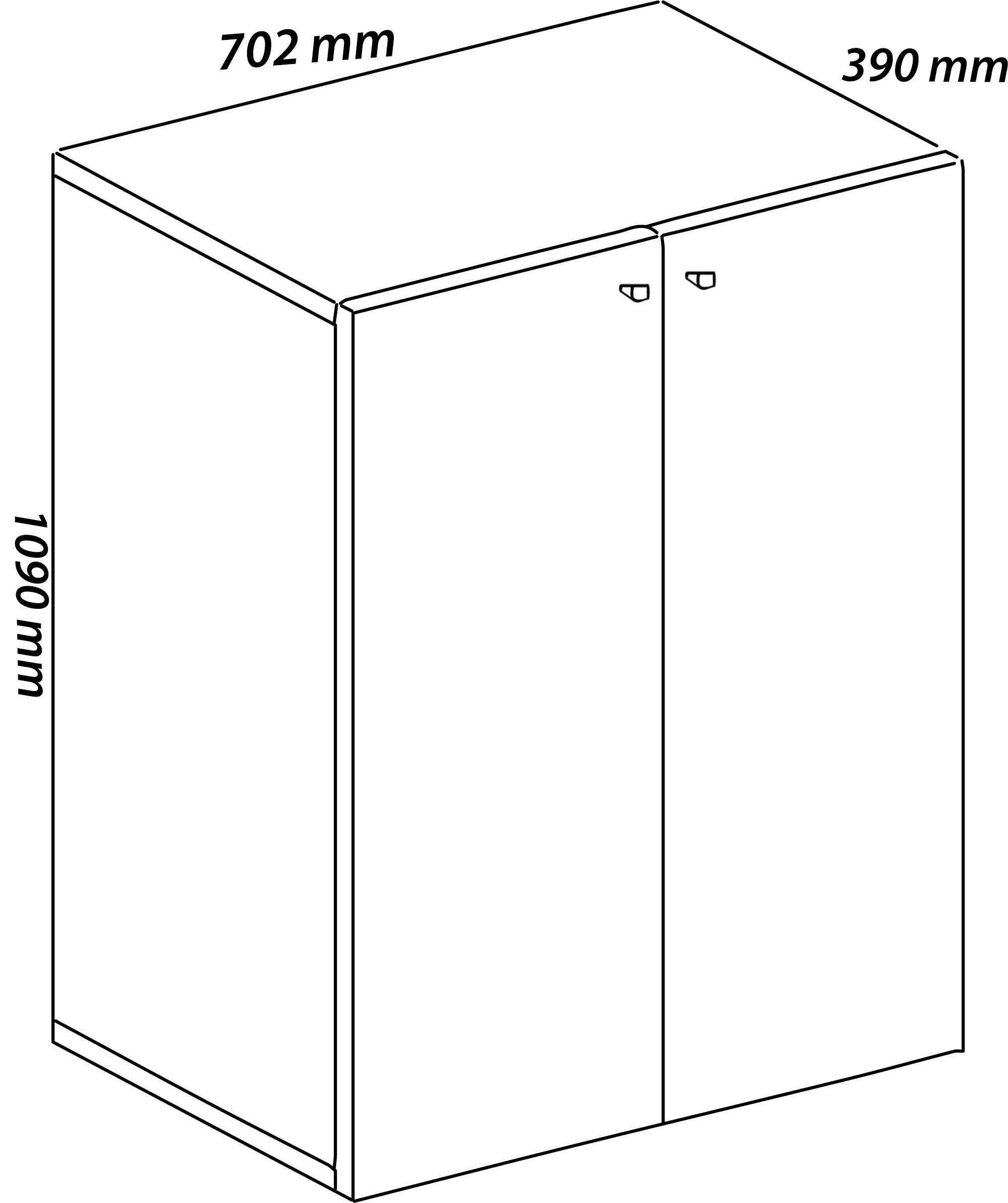 Arhivska Omara Lona Xl, Bela, Barva Bukve - bela/barve bukve, Design, leseni material (70/110/39cm) - MID.YOU