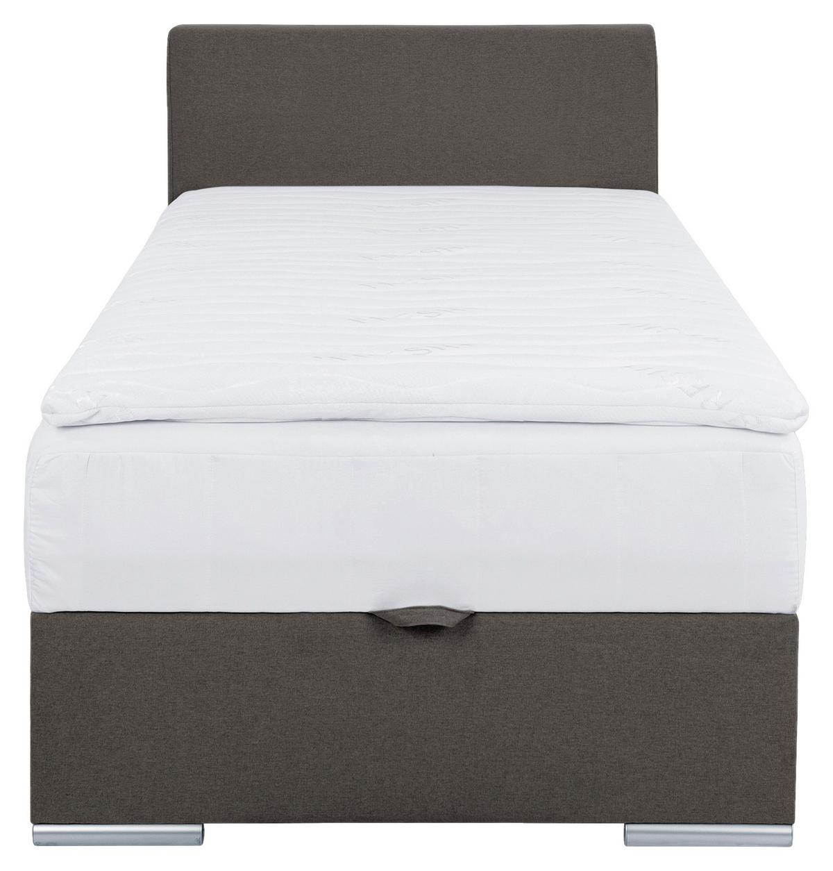 Tapecirani Krevet Cosi - boje kroma/antracit, Konvencionalno, drvo/metal (100/200cm)
