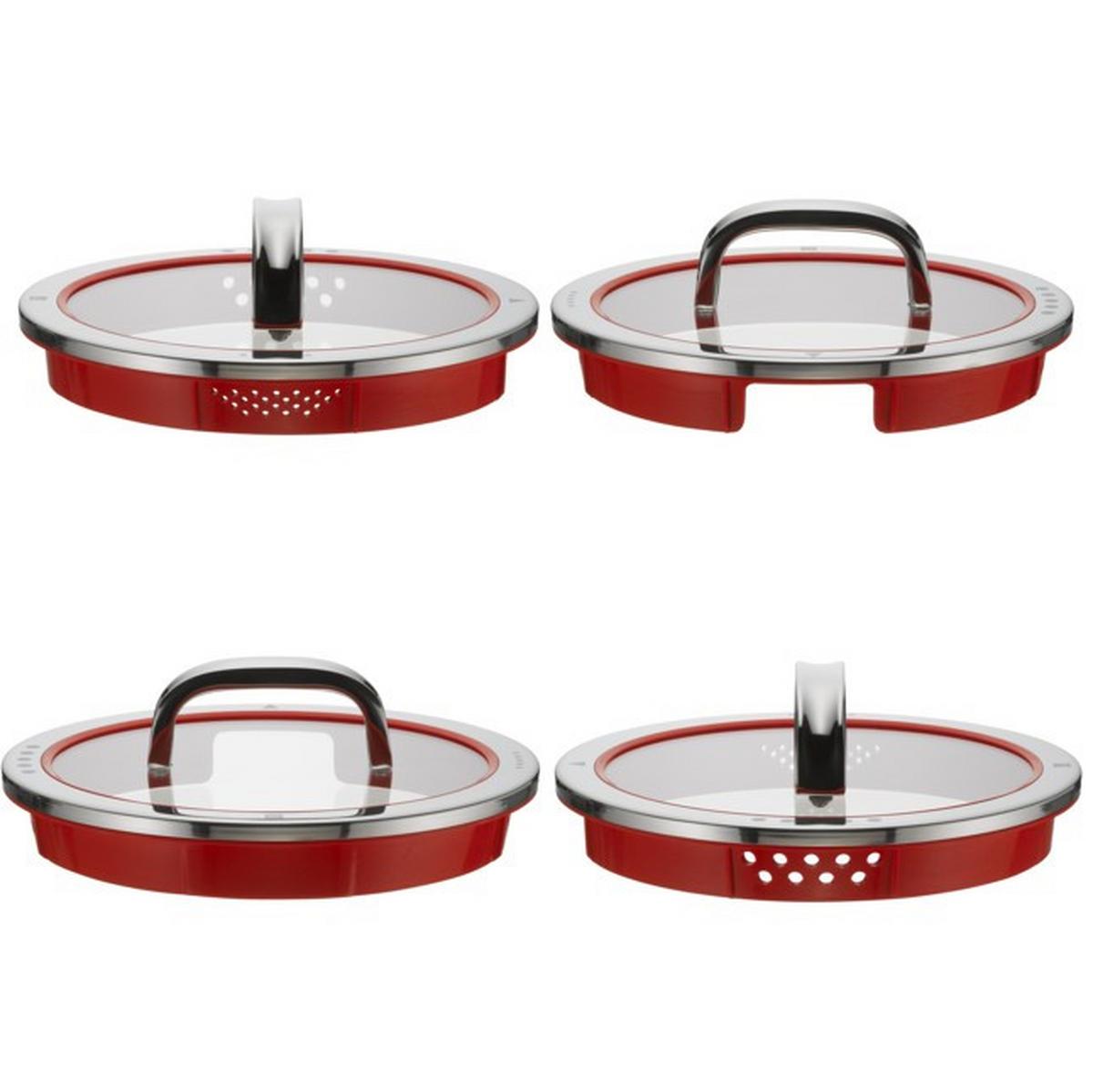 GARNEK DO ZAPIEKANIA 0760166380 WMF - czerwony/kolor stalowy, Basics, tworzywo sztuczne/metal (16cm) - WMF