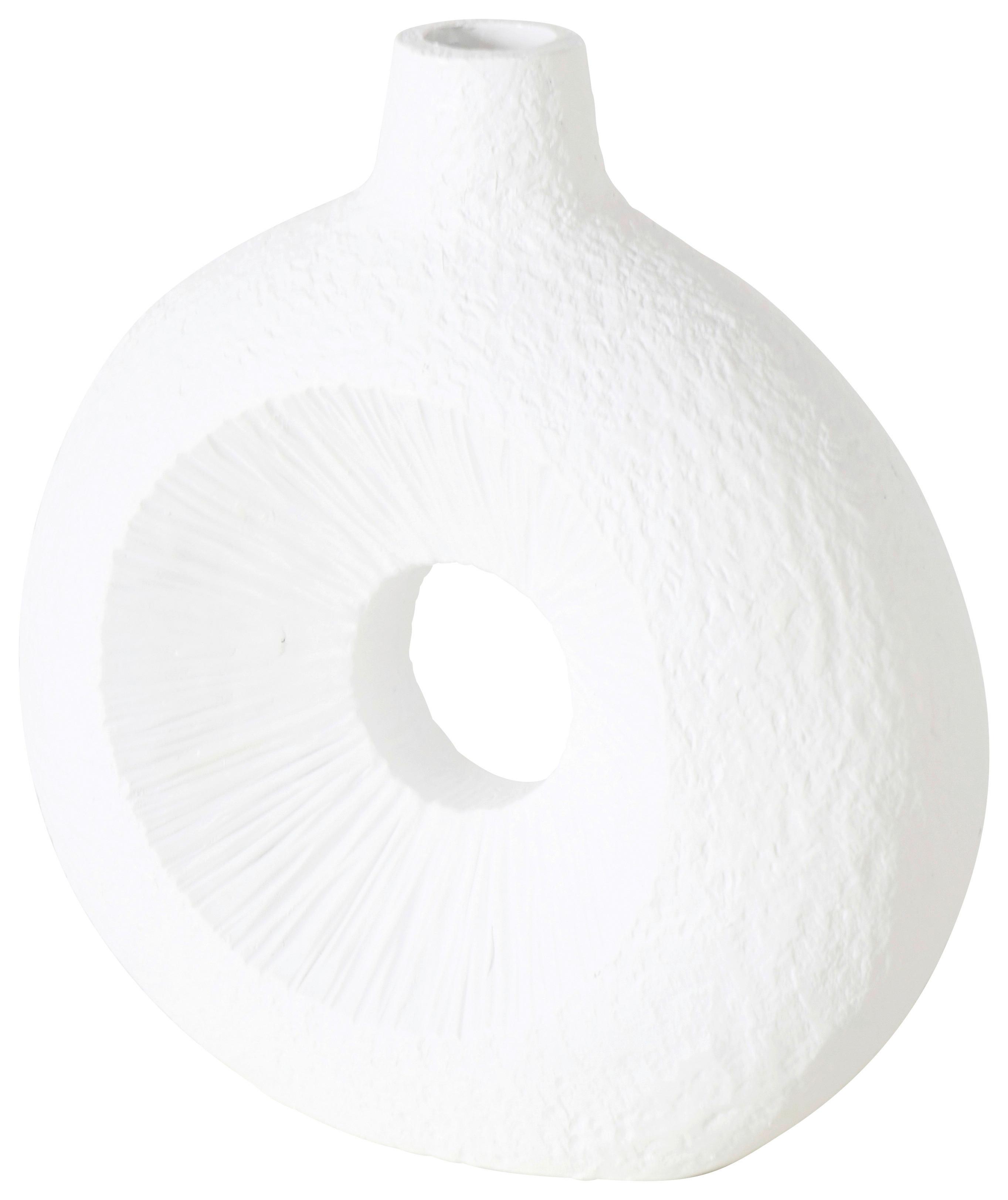 Váza Lamony - fehér, Modern, műanyag (19/19/8cm) - Modern Living