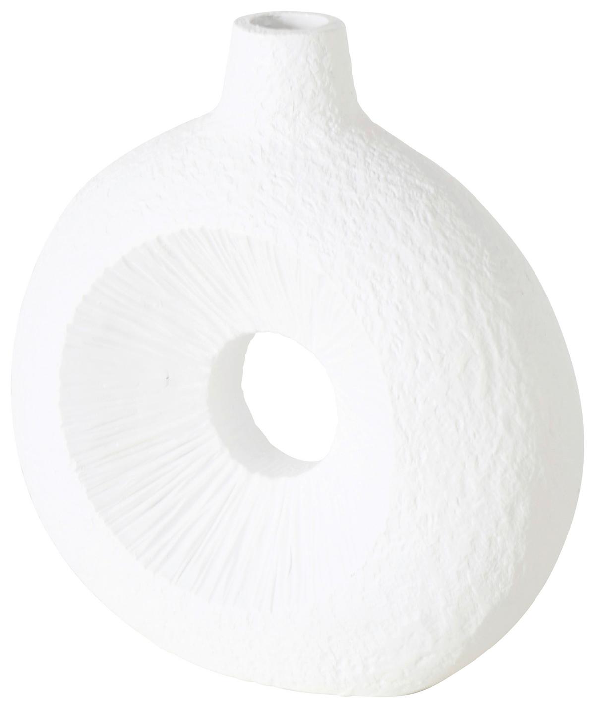 Váza Lamony - fehér, Modern, műanyag (19/19/8cm) - Modern Living