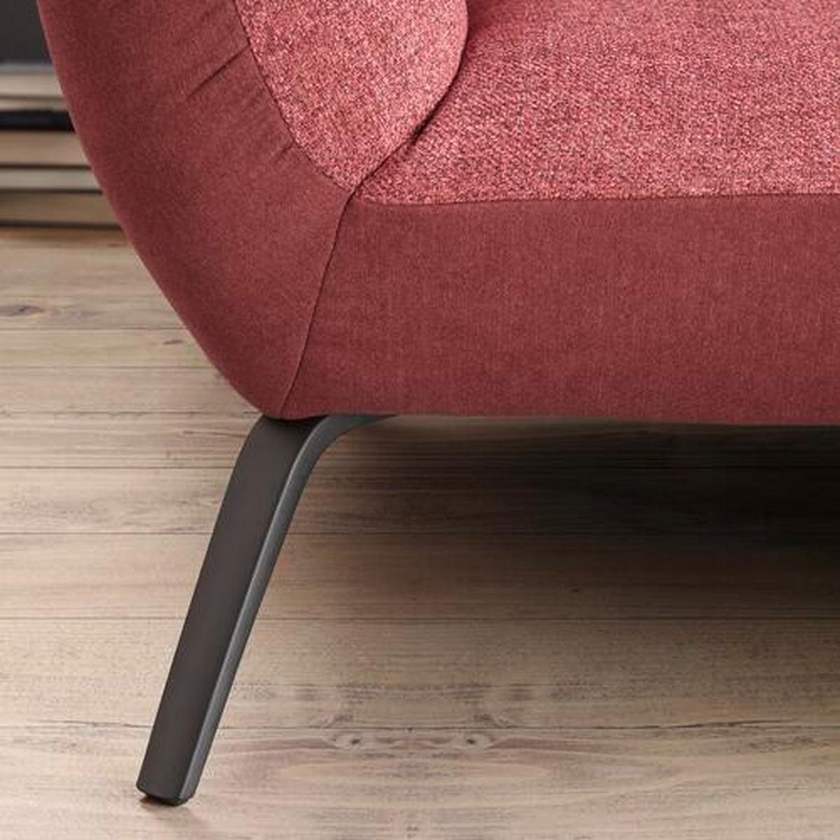 Bigsofa in Bordeaux - Bordeaux/Rot, Modern, Holzwerkstoff (260/93/124cm) - Premium Living