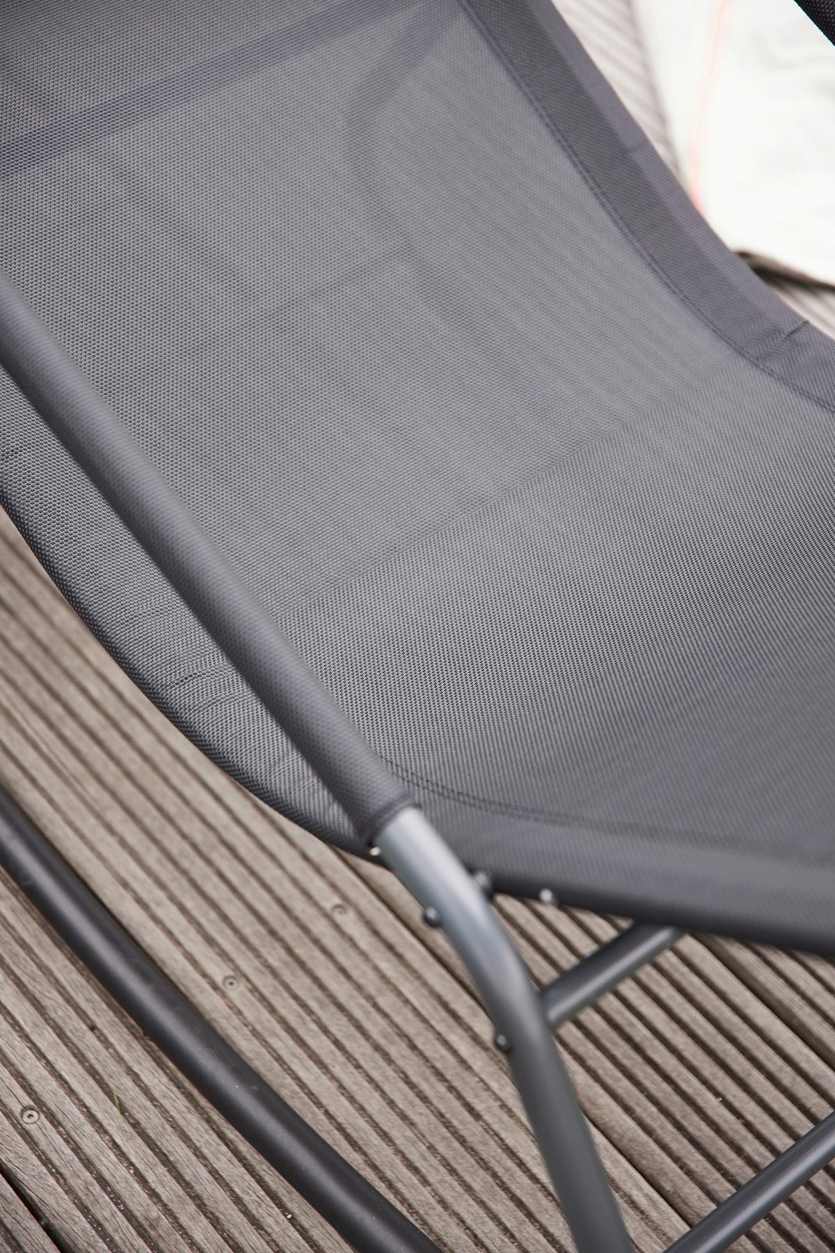 Sienna Garden Relaxliege ca.57x81x143cm Schwarz - Schwarz, KONVENTIONELL, Kunststoff/Textil (57/81/143cm) - Siena Garden