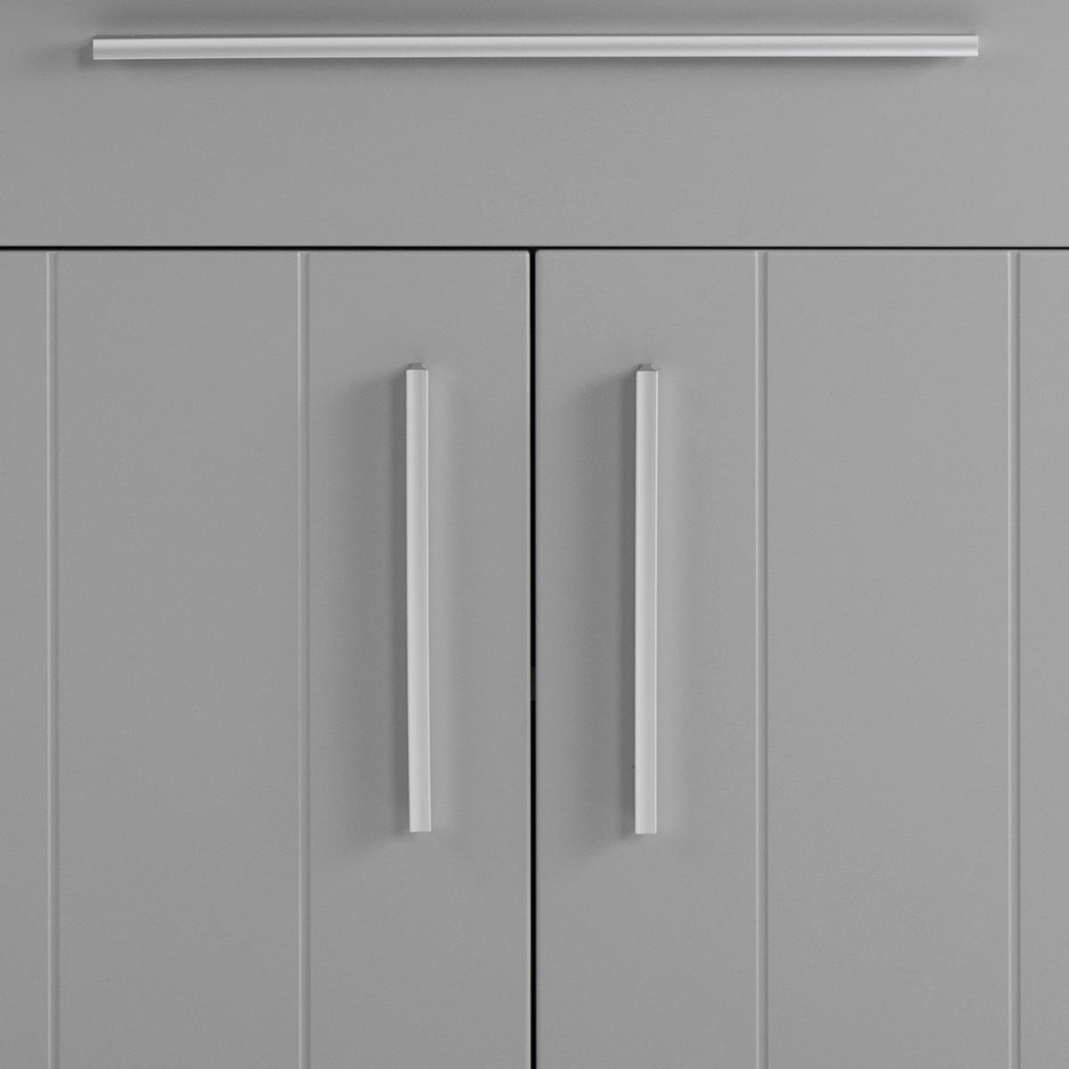 Wickelkommode Nikola ca. 108x107 cm Grau - Silberfarben/Grau, KONVENTIONELL, Holzwerkstoff/Kunststoff (108/107/84cm) - MID.YOU
