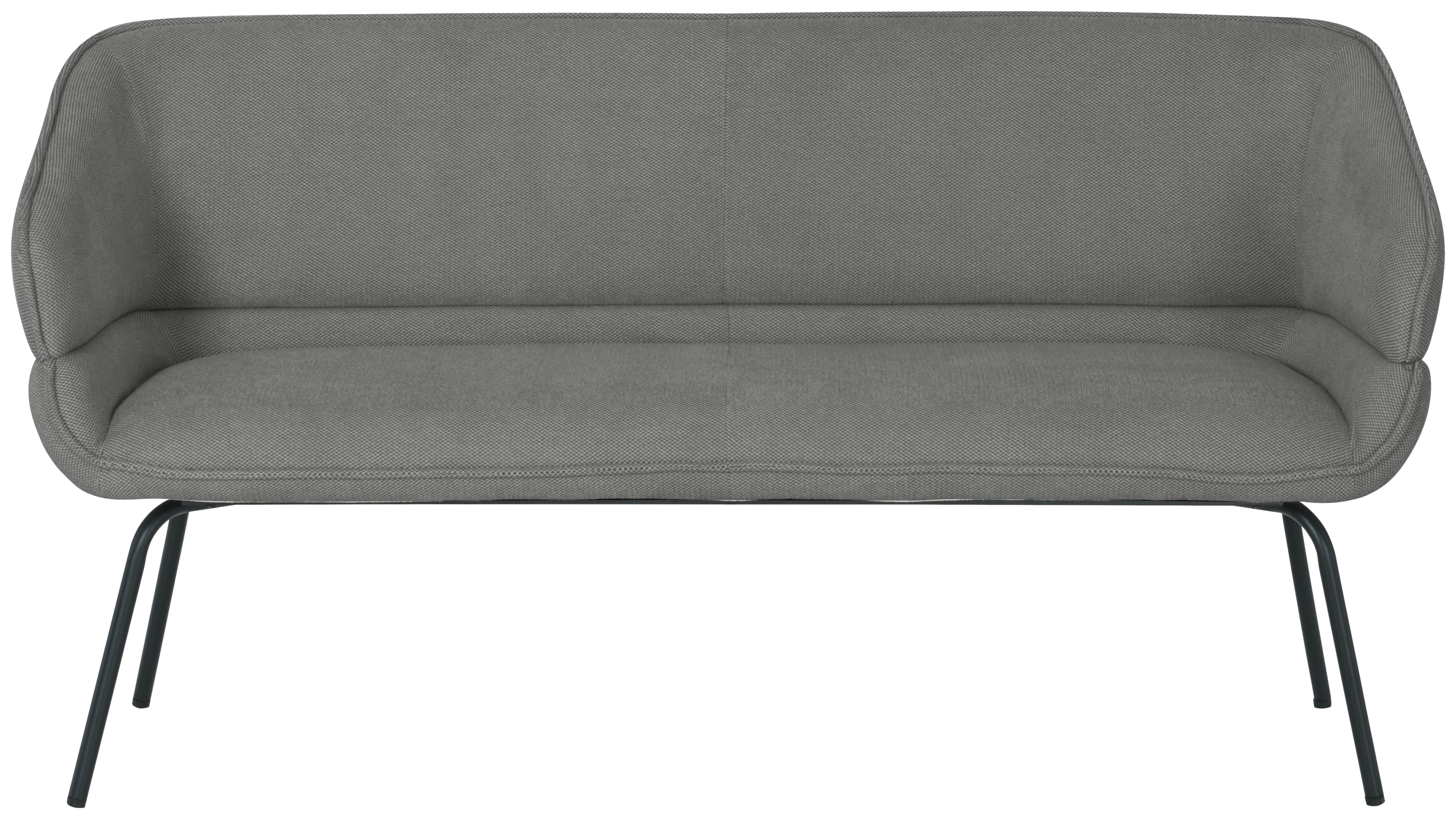 Klop Serena, Siva - siva/črna, Konvencionalno, kovina/tekstil (160/87/62cm)