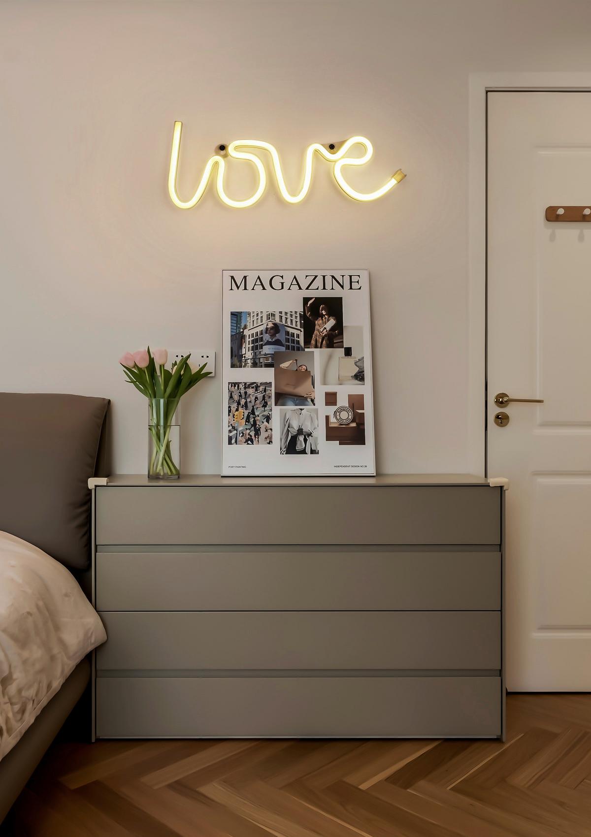 Okrasna Led-svetilka Liebes - bela, Konvencionalno, umetna masa (35/12,7/1,7cm) - Mömax