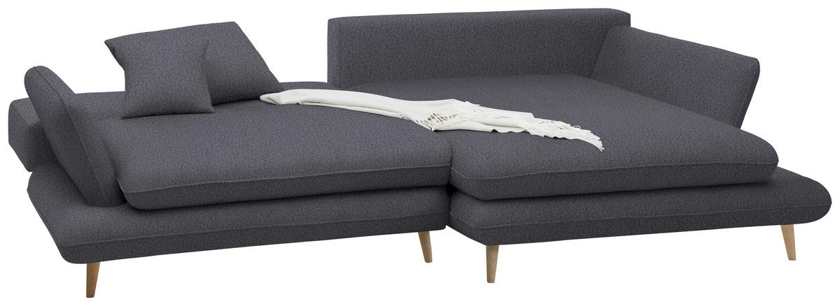 Kutna Garnitura Monte - tamno plava/prirodne boje, Romantično / ladanjski, tekstil/drvo (283/181cm) - Premium Living