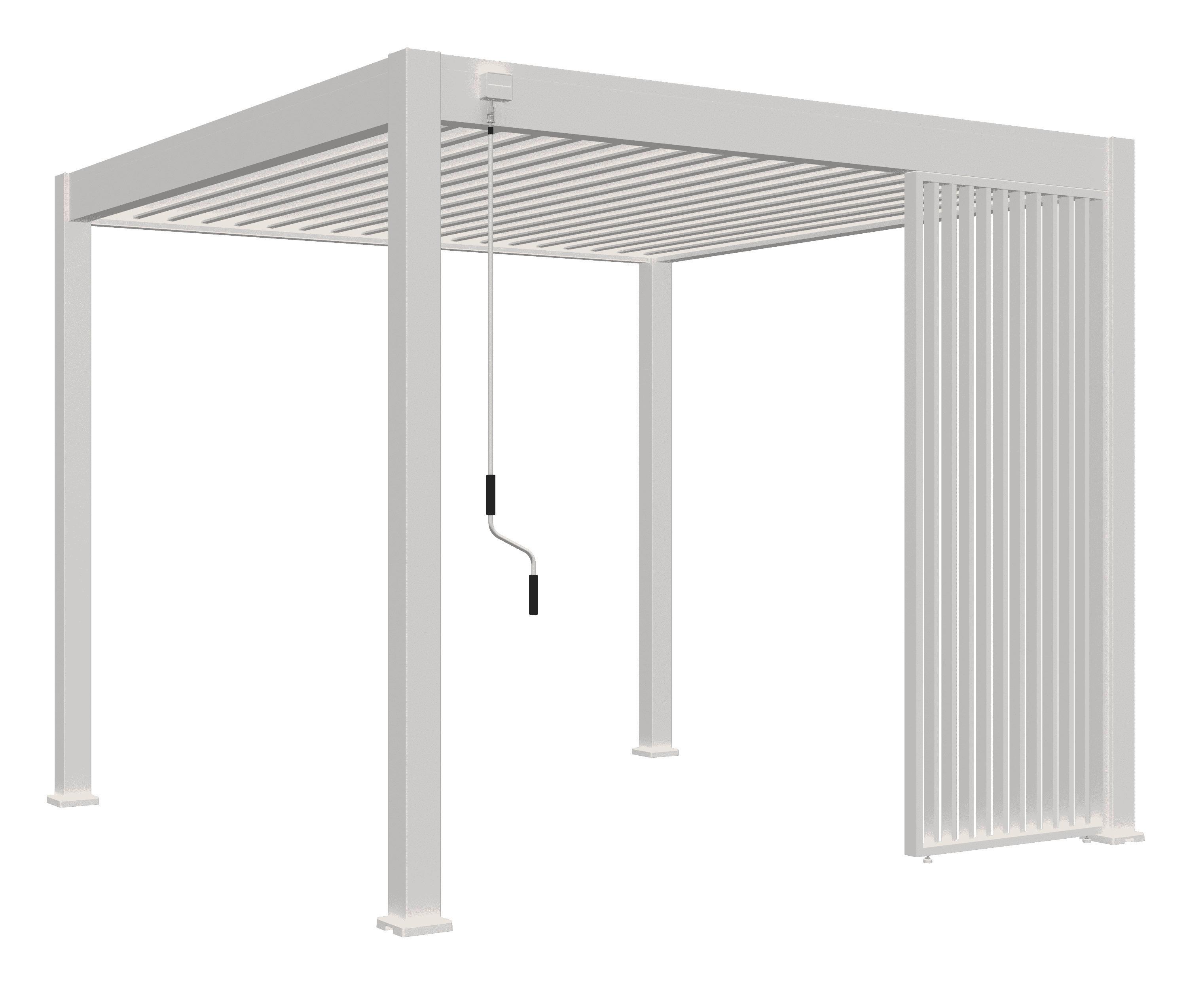 PERGOLA-SEITENTEIL WEIDE 93CM WEISS - Weiss, Basics, Metall (93/235/10cm) - Gardenson