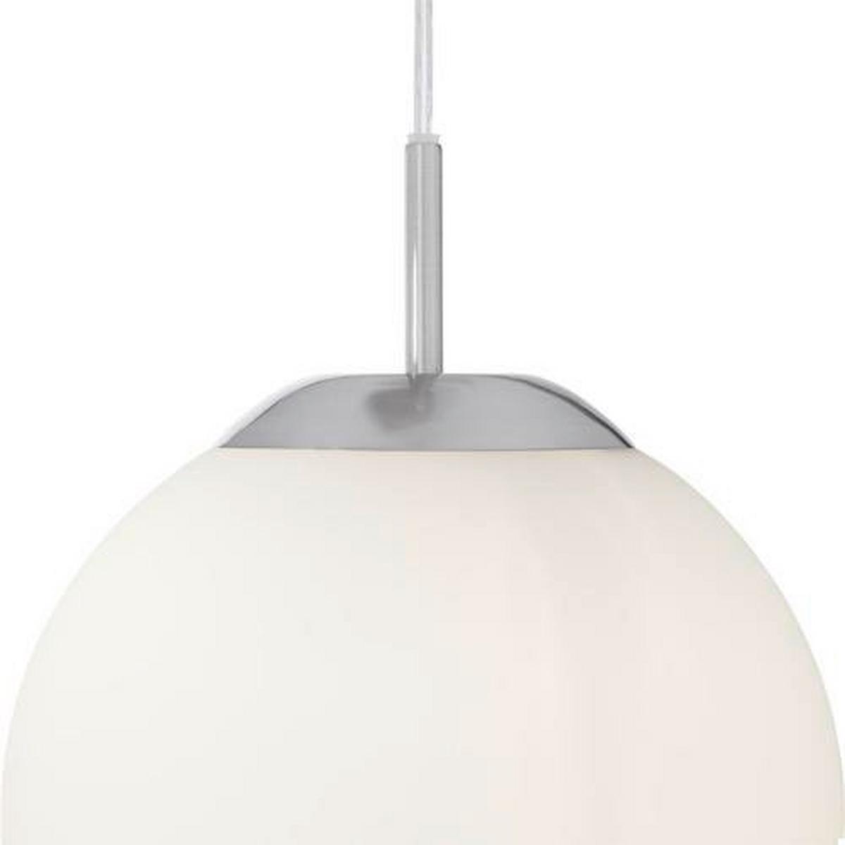 Hängeleuchte Joel max. 60 Watt - Opal, KONVENTIONELL, Glas/Metall (52/80cm)