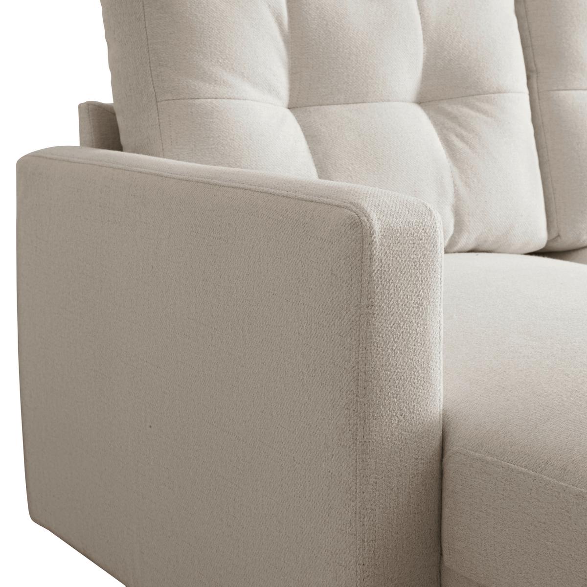 Wohnlandschaft Bergen Beige - Beige/Schwarz, MODERN, Holz/Holzwerkstoff (192/82/138cm) - Based