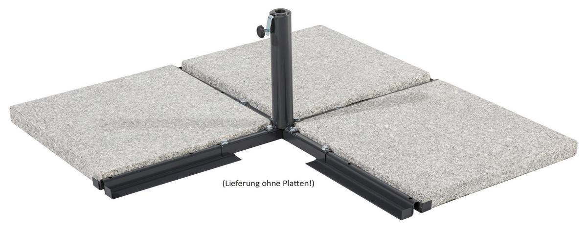 Schneider Schirmständer Plattenständer Anthrazit - Anthrazit, Basics, Metall (105/105/35cm) - Schneider