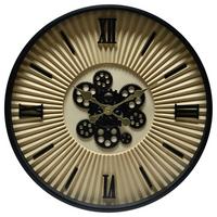 Zidni Sat 55cm Mowe - bež/crna, Moderno, staklo/metal (55/5,5cm) - Mömax