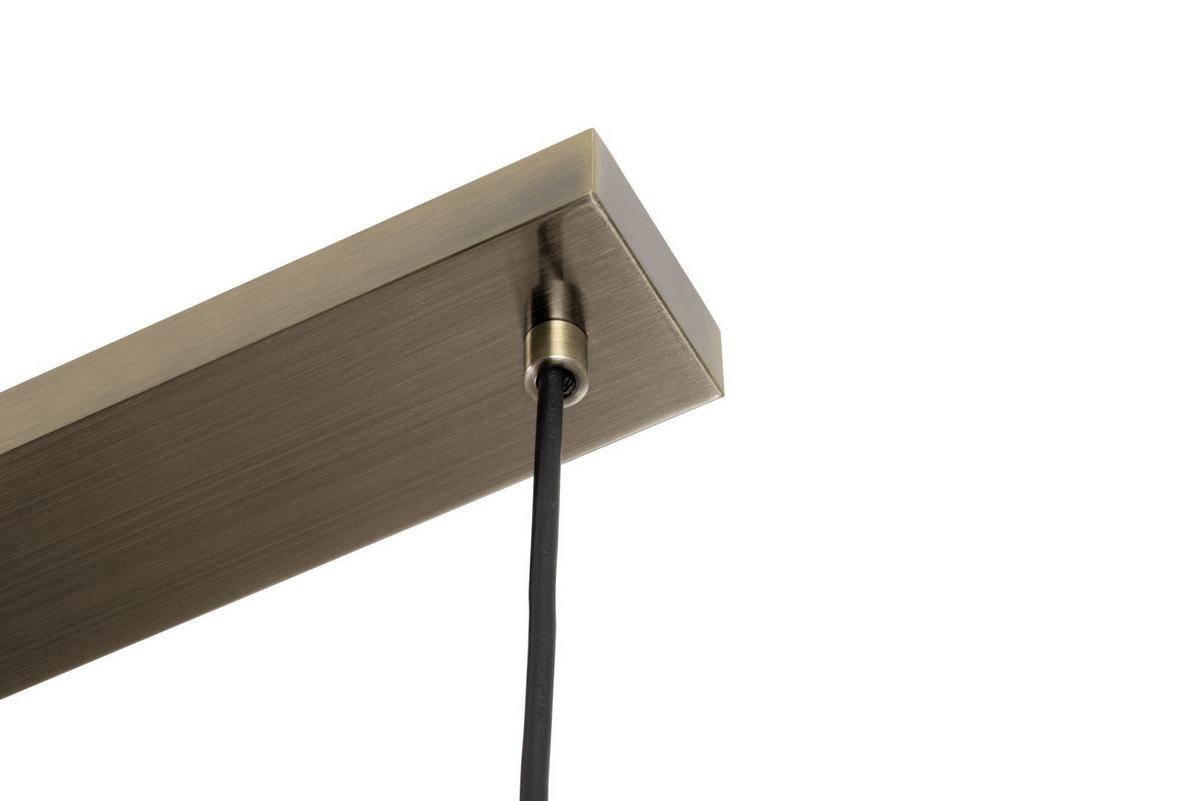 LAMPA WISZĄCA LEONIE *SBN* - kolor bursztynowy, Basics, metal/szkło (110/20/150cm) - Novel
