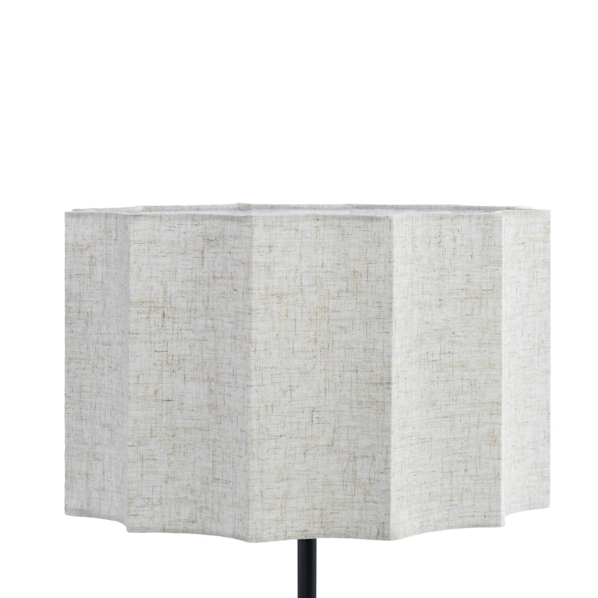 LAMPA STOJĄCA REBECCA - kolor naturalny/czarny, Trend, tworzywo sztuczne/metal (38/150cm) - Novel