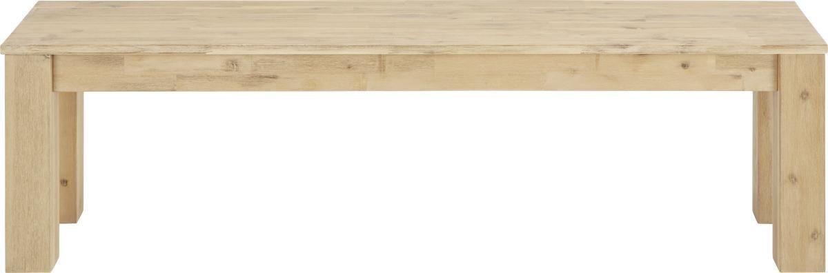 Sitzbank aus Akazie teilmassiv - Akaziefarben, Konventionell, Holz (160/45/40cm) - Zandiara
