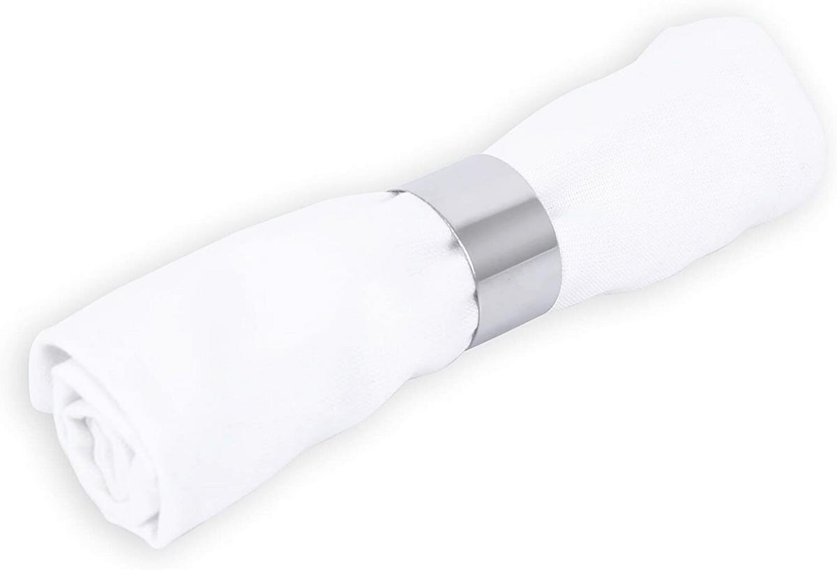 ZESTAW PIERŚCIENI NA SERWETKI EW-NR-2107 - kolor srebrny, Basics, metal (4/2,5cm) - Echtwerk