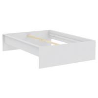 Posteljni Okvir Unit 140 - bela, Konvencionalno, leseni material (140/200cm) - Based
