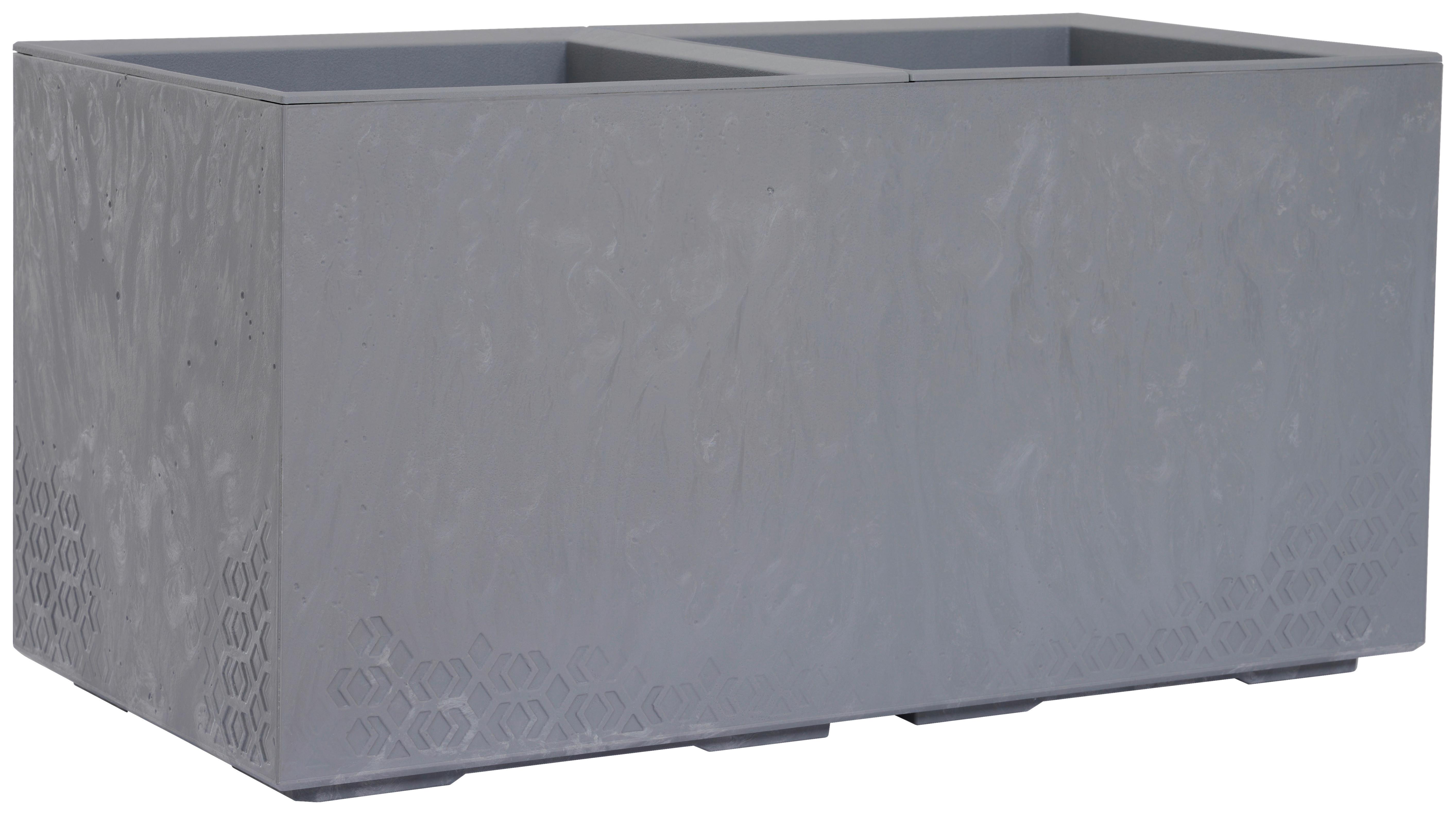 Blumenkasten Grau - Grau, Basics, Kunststoff (80/40/40cm) - Siena Garden