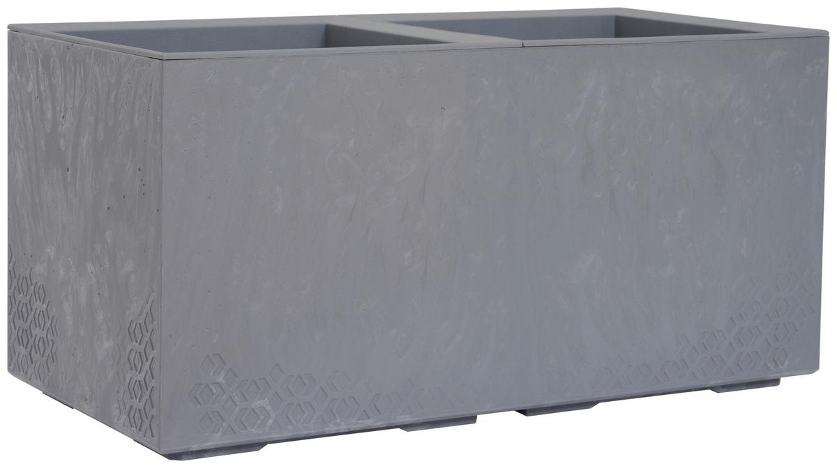 Blumenkasten Grau - Grau, Basics, Kunststoff (80/40/40cm) - Siena Garden