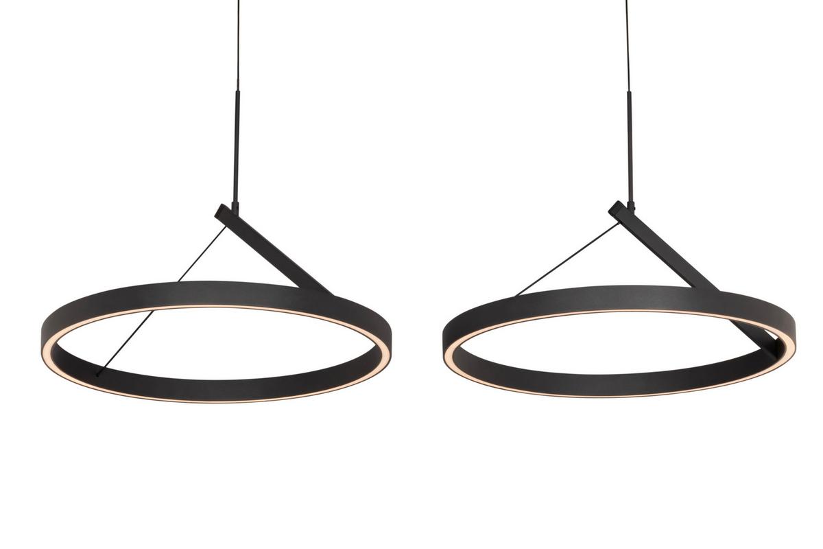 LAMPA WISZĄCA LED AERO - czarny, Design, metal (98/45/150cm) - Dieter Knoll