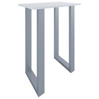 Bartisch Xona B 80x50 - Weiss/Silberfarben, Konventionell, Holzwerkstoff/Metall (80/102/50cm) - MID.YOU
